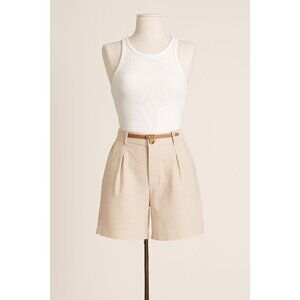 NWT Time and Tru Women’s Beige Linen Blend Shorts Size XL (16-18) 5” Inseam